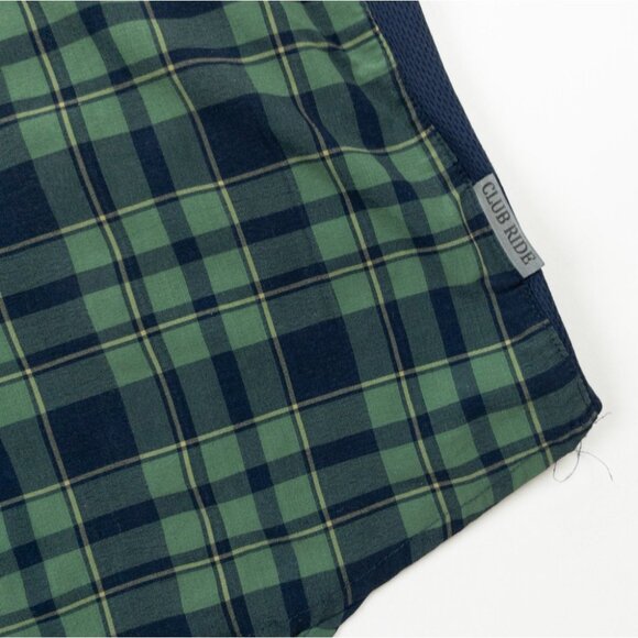 Club Ride Pearl Snap Shirt Men's Medium Green Plaid Outdoor Cycling Stretch - Picture 6 of 16